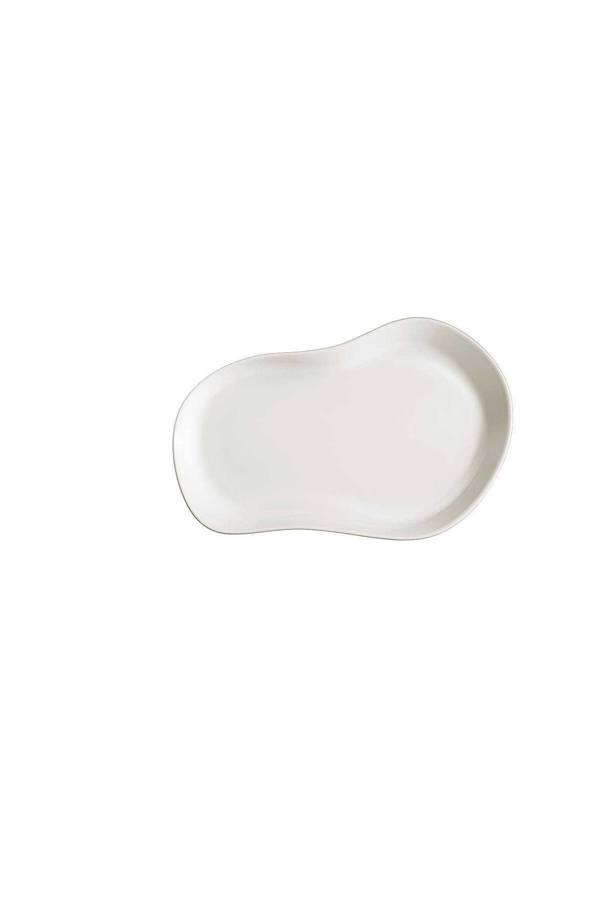 Kütahya Porselen Skallop 2lı 28x19 Cm.Kayik Tabak Setı Krem